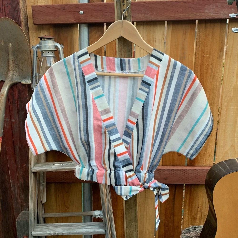 Canvas Pastel Crop Top Wrap.